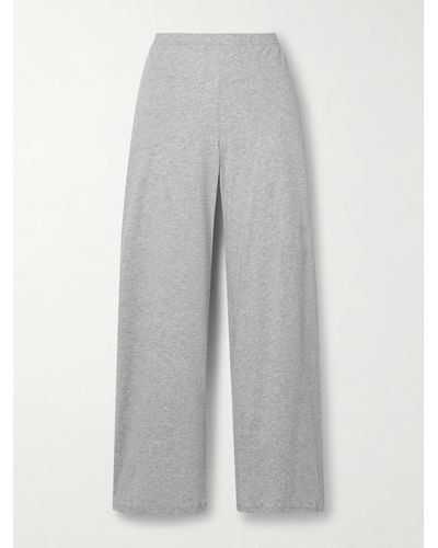 Skin + Net Sustain Christine Organic Pima Cotton-jersey Pyjama Trousers - Grey