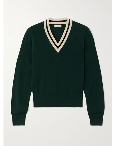 Dries Van Noten Pullover Aus Merinowolle - Grün