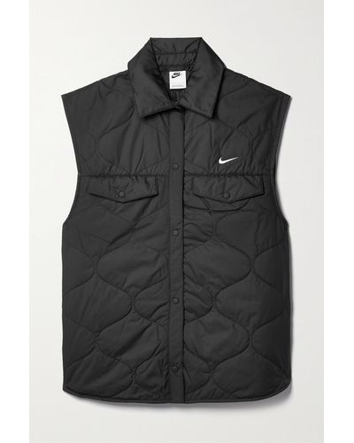 Nike Quilted Padded Shell Vest - Black