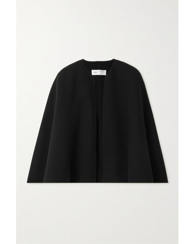 Chloé + Atelier Jolie Wool And Cashmere-blend Cape - Black