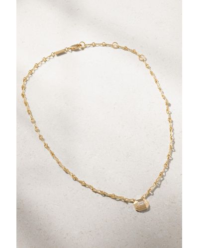 Azlee Staircase 18-karat Gold Diamond Necklace - Natural