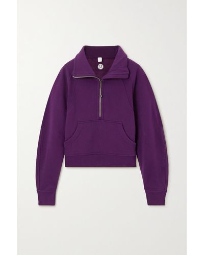 lululemon athletica Scuba Funnel Neck Cotton-blend Sweatshirt - Purple