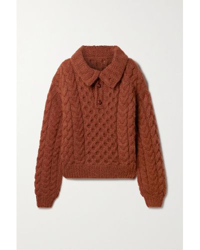 Eudora cable knit pullover KS30502 - flicka