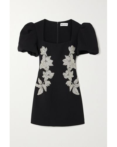 Rebecca Vallance Ginevra Crystal-embellished Crepe Mini Dress - Black