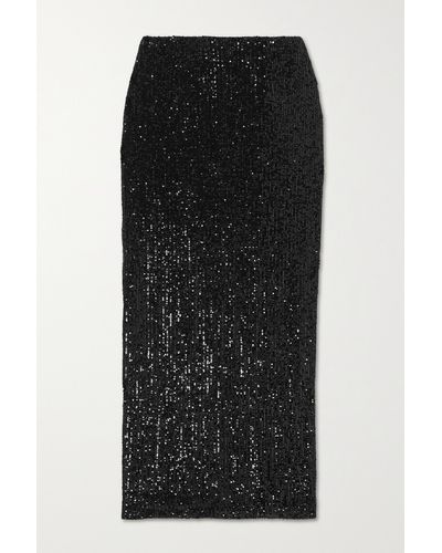Tom Ford Sequined Tulle Maxi Skirt - Black