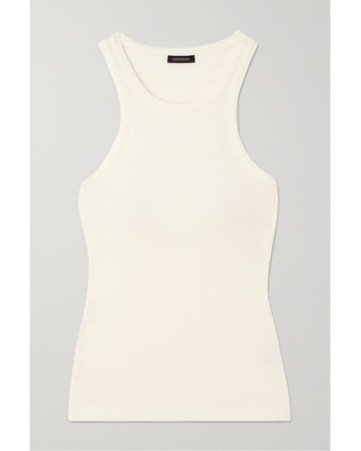 Goldsign The Laurel Ribbed Stretch-jersey Tank - Natural