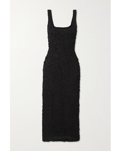 Mara Hoffman + Net Sustain Popcorn Modal Midi Dress - Black