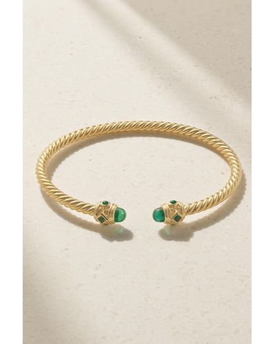 David Yurman Renaissance 18-karat Gold Emerald Cuff - Natural