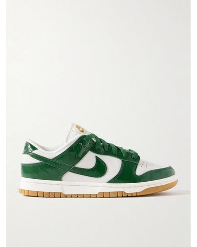 Nike Dunk Low Lx Nbhd Textured And Smooth Leather Sneakers - Green