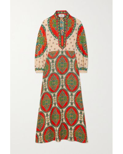 Etro Tuiga Paisley-print Crepe Maxi Dress - Multicolour