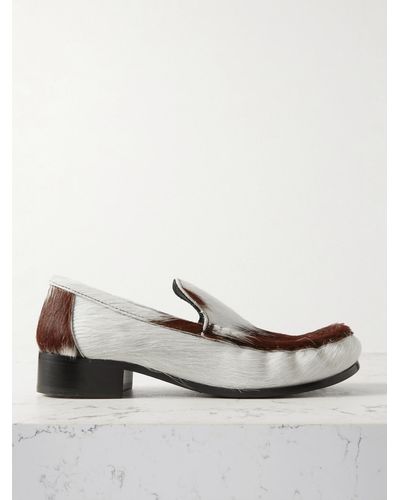 Acne Studios + Net Sustain Babi Due Calf Hair Loafers - White