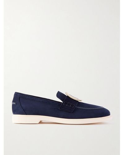 Roger Vivier Summer Loafers Aus Veloursleder - Blau