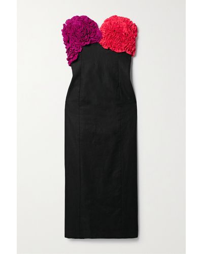 Mara Hoffman + Net Sustain Carmen Ruffled Organic Cotton And Lyocell-blend Midi Dress - Red