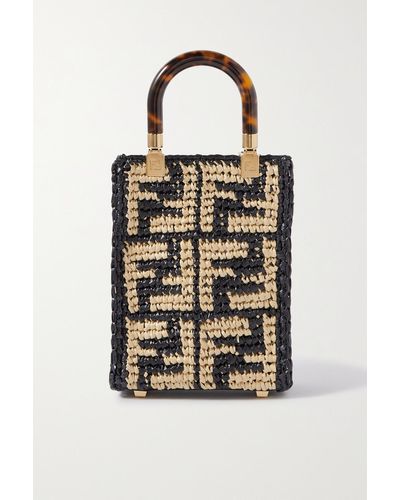 Black Fendi Beach bag tote and straw bags for Women | Lyst