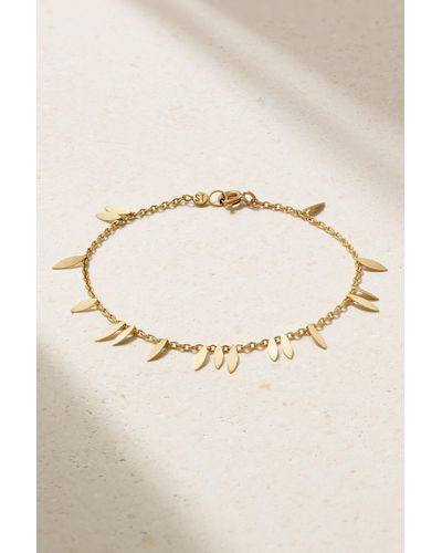 Sia Taylor Scattered Leaf 18-karat Gold Bracelet - Natural