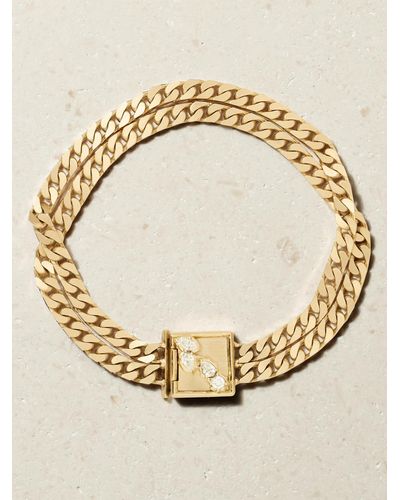 Jade Trau Elsie Armband Aus 18 Karat Gold Mit Diamanten - Mettallic