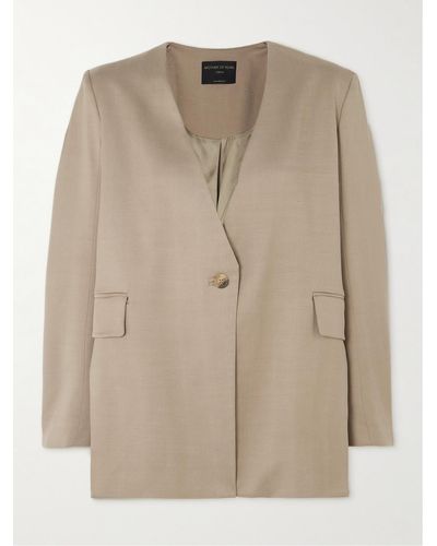 Mother Of Pearl + Net Sustain Tm Lyocell-blend Twill Blazer - Natural