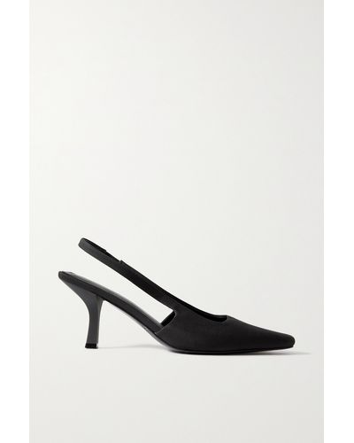 St. Agni + Net Sustain Paris Faille Slingback Court Shoes - White