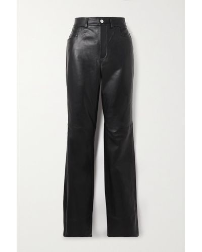 Wandler Aster Hose Mit Geradem Bein Aus Leder - Schwarz