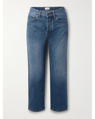 The Row Lesley Cropped Straight-leg Jeans - Blue