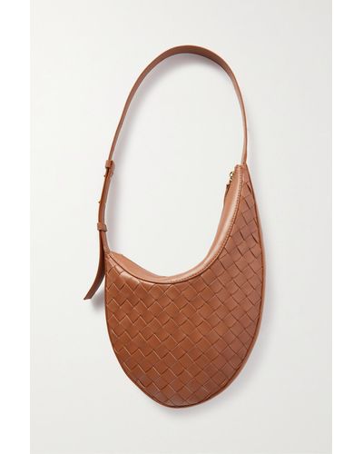 Bottega Veneta Sac Porté Épaule En Cuir Intrecciato Small Drop - Blanc