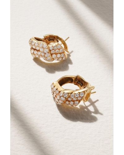 Fred Leighton + Van Cleef & Arpels 18-karat Yellow And White Gold Diamond Earrings - Natural
