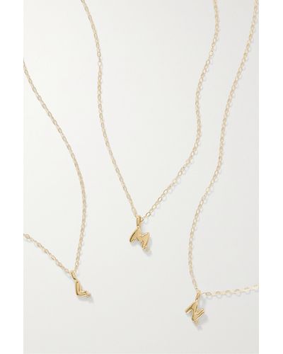 STONE AND STRAND Tiny Bubble Tea 10-karat Gold Diamond Necklace - White