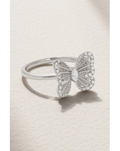 De Beers Portraits Of Nature Butterfly Ring Aus 18 Karat Weißgold Mit Diamanten