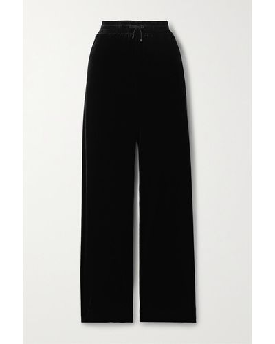 Ralph Lauren Collection Pantalon Droit En Velours - Noir