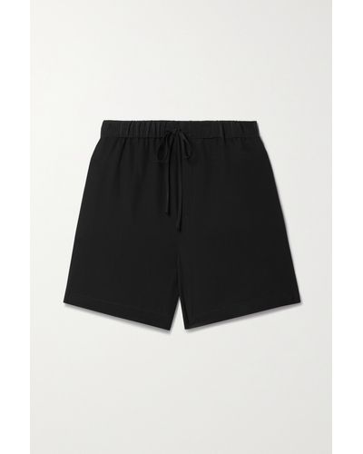 Nili Lotan Frances Silk-crepe Shorts - Black