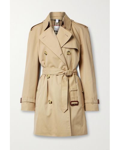 Burberry Harehope Double-breasted Cotton-gabardine Trench Coat - Natural