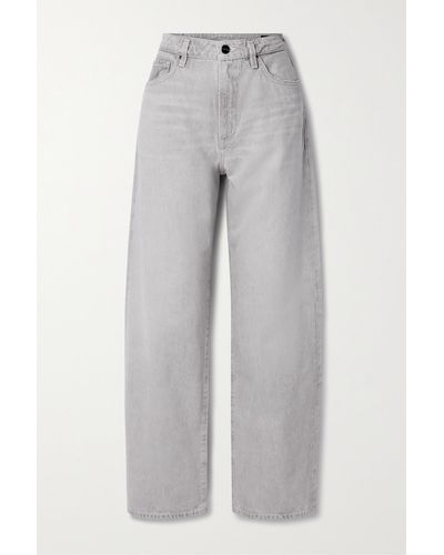 Goldsign + Net Sustain The Idris High-rise Straight-leg Organic Jeans - Grey