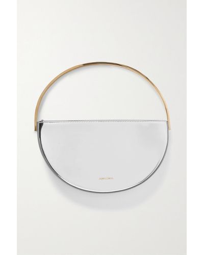 Aquazzura Sac Porté Épaule En Cuir Effet Miroir Purist - Blanc