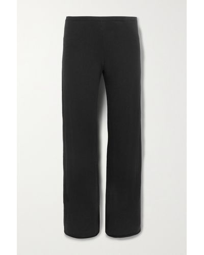 Skin + Net Sustain Essentials Organic Pima Cotton-jersey Pyjama Trousers - Black