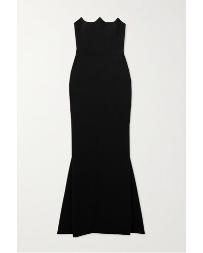 Alexander McQueen Strapless Crepe Gown - Black