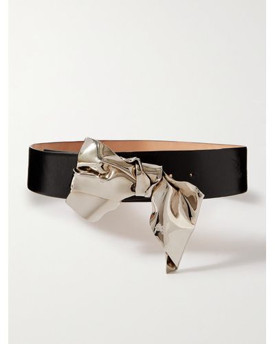 Alexander McQueen Bow-buckle Leather Belt - Black