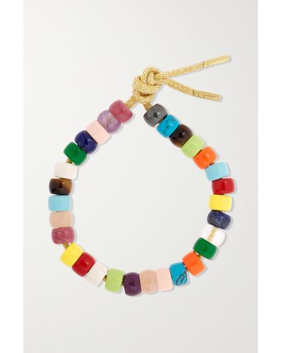 Carolina Bucci Forte Beads Rainbow 18-karat Gold And Lurex Multi-stone Bracelet Kit - Metallic