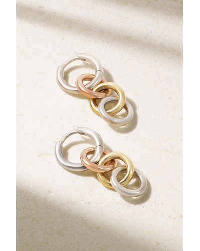 Spinelli Kilcollin Ariel 18-karat Yellow And Rose Gold And Sterling Silver Earrings - Natural