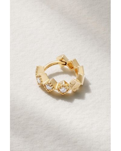 Jacquie Aiche 14-karat Gold Diamond Single Hoop Earring - Metallic