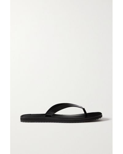 The Row Leather Thong Sandals - Black