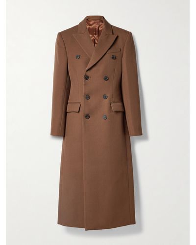 Wardrobe NYC Double-breasted Wool-twill Coat - Brown