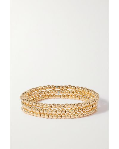 Roxanne Assoulin Set Of Three Gold-tone Bracelets - Natural