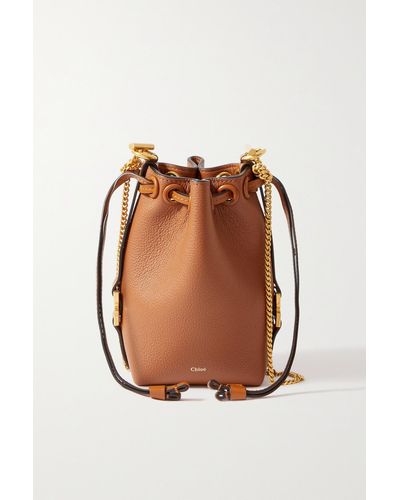 Chloé Marcie Micro Bucket - Brown