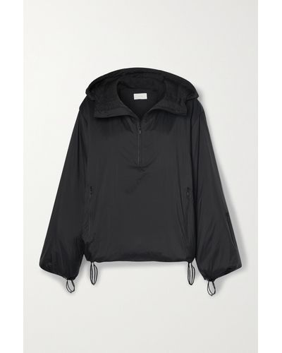 The Row Althena Hooded Padded Shell Jacket - Black