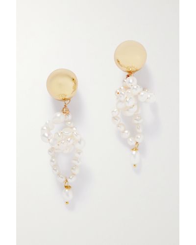 PEARL OCTOPUSS.Y Gold-plated Pearl Earrings - White