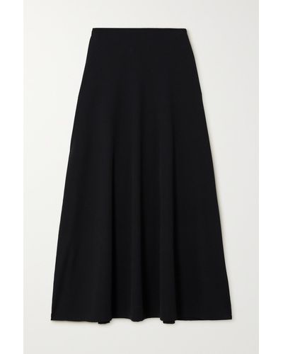 Johanna Ortiz Kikoi Ribbed Stretch-cotton Jersey Maxi Skirt - Black