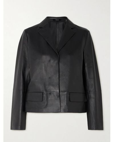 Theory Leather Jacket - Black