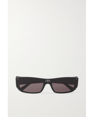 Balenciaga Shield Bb Sonnenbrille Mit Eckigem Rahmen Aus Azetat - Grau