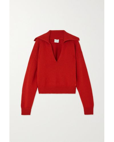 Loulou Studio + Net Sustain Aksi Wool And Cashmere-blend Sweater - Red