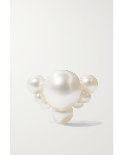 Sophie Bille Brahe Chambre De Perle 14-karat Gold Pearl Single Earring - White